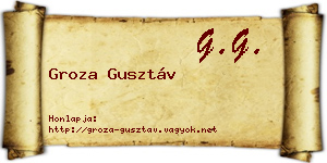 Groza Gusztáv névjegykártya